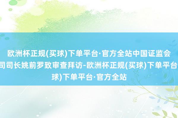 欧洲杯正规(买球)下单平台·官方全站中国证监会科技监管司司长姚前罗致审查拜访-欧洲杯正规(买球)下单平台·官方全站