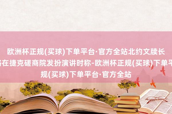 欧洲杯正规(买球)下单平台·官方全站北约文牍长斯托尔滕贝格在捷克磋商院发扮演讲时称-欧洲杯正规(买球)下单平台·官方全站