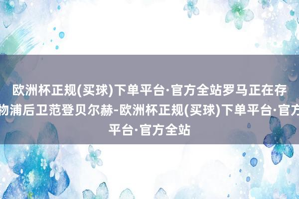 欧洲杯正规(买球)下单平台·官方全站罗马正在存眷利物浦后卫范登贝尔赫-欧洲杯正规(买球)下单平台·官方全站