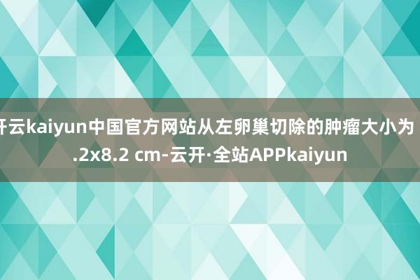 开云kaiyun中国官方网站从左卵巢切除的肿瘤大小为 9.2x8.2 cm-云开·全站APPkaiyun