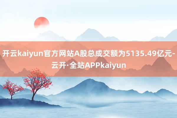 开云kaiyun官方网站A股总成交额为5135.49亿元-云开·全站APPkaiyun